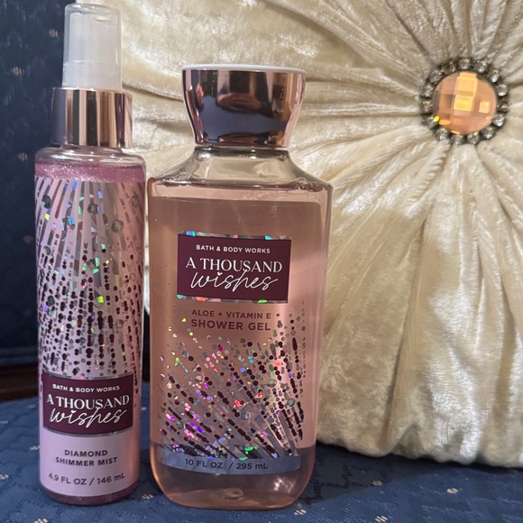 Bath & Body Works Other - Bath & Body Works A Thousand Wishes Shimmer Mist and Shower Gel - Pink and Gold